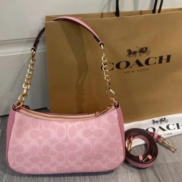 Coach Teri Shoulder Bag In Signature Canvas - Picture 3 of 9